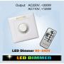Indoor Dimmer, Wireless RF Smart Switch Home Dimmer Switch, Remote Control Dimming Controller - 200W Max Power/30FT Max Range/Stepless Dimming for Dimmable LED Light