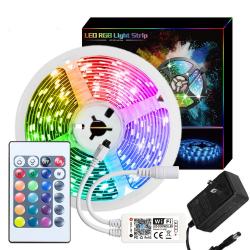 Led Light Strip WiFi, Smart App Controlled RGB Light Strip,Color Changing Light Strip Work with Alexa,Google Home for Bedroom,Party-Smart Led Strip Lights