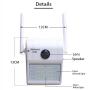 Floodlight Camera, Security Camera Outdoor 48LED Brightness with Siren Alarm IP65 Waterproof 1080p Night Vision Motion-Activated and Two-Way Audio White