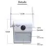 Floodlight Camera, Security Camera Outdoor 48LED Brightness with Siren Alarm IP65 Waterproof 1080p Night Vision Motion-Activated and Two-Way Audio White