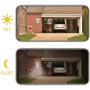 Floodlight Camera, Security Camera Outdoor 48LED Brightness with Siren Alarm IP65 Waterproof 1080p Night Vision Motion-Activated and Two-Way Audio White