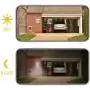 Floodlight Camera, Security Camera Outdoor 48LED Brightness with Siren Alarm IP65 Waterproof 1080p Night Vision Motion-Activated and Two-Way Audio White