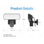 Floodlight Camera, Security Camera Outdoor 2300 Lumen Brightness with Siren Alarm IP65 Waterproof 1080p Night Vision Motion-Activated and Two-Way Audio White