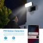 Floodlight Camera, Security Camera Outdoor 2300 Lumen Brightness with Siren Alarm IP65 Waterproof 1080p Night Vision Motion-Activated and Two-Way Audio White