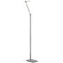 Bentley Modern Task Floor Lamp LED Silver Aluminum Adjustable Touch On Off for Living Room Reading Bedroom Office - Possini Euro Design