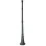 Hepworth Outdoor Post and Cap Base Black Iron Pole 76 3/4'' for Exterior House Porch Yard - John Timberland