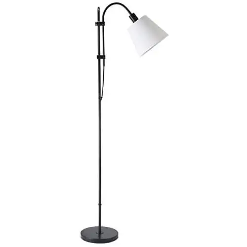 CO-Z Floor Task Lamp with Gooseneck Adjustable, Modern Standing Reading Lamps with White Fabric Shade, 64 Black Floor Lamp for Living Room Bedroom Reading Office Farmhouse Dorm. CO-Z Floor Task Lamp with Gooseneck Adjustable, Modern Standing Reading Lamps with White Fabric Shade, 64 Black Floor Lamp for Living Room Bedroom Reading Office Farmhouse Dorm.