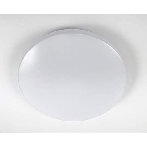 CORAMDEO 13 Inch Round LED Ceiling Light for Hallway, Bedroom, Closet and Laundry, Built in LED Gives 125W of Light with 17.5W of Power, 1300 Lumens, 3K, Dimmable, White Finish with Acrylic Cloud Lens