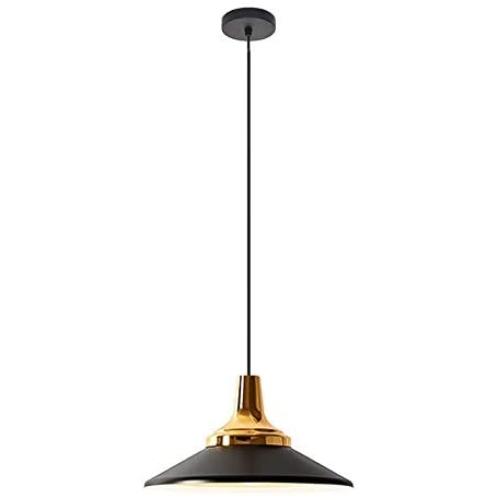 Nordic Pendant Light, Aluminum Dining Room Hanging Light Industrial Ceiling Pendant Light Kitchen Island for Bedroom Hallway Entryway-Black A