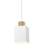 Modern Metal Pendant Light, Imego Hanging Light Fixture, Mini Pendant Lamp for Kitchen Island Dining Room Bedroom - White