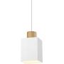 Modern Metal Pendant Light, Imego Hanging Light Fixture, Mini Pendant Lamp for Kitchen Island Dining Room Bedroom - White