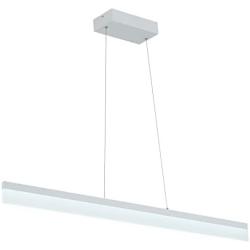 LED Linear Pendant Light Flush Mount Tube Modern Chandeliers for Office Dining Room Kitchen Table, 6000k, White