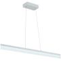 LED Linear Pendant Light Flush Mount Tube Modern Chandeliers for Office Dining Room Kitchen Table, 6000k, White