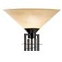 Metro Mission Torchiere Lamp with Side Lights Bronze Champagne Glass Dimmable for Living Room Reading Bedroom Office - Franklin Iron Works