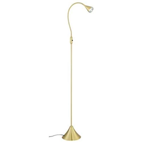 HomeFocus LED Floor Lamp Light,Living Room Lamp Light,Bedroom Lamp Light,Metal,Flexible Gooseneck LED 5W,3000K,Brushed Brass,Energy Efficient Super Bright for Home and Hotel.