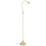 HomeFocus LED Floor Lamp Light,Living Room Lamp Light,Bedroom Lamp Light,Metal,Flexible Gooseneck LED 5W,3000K,Brushed Brass,Energy Efficient Super Bright for Home and Hotel.