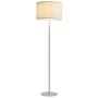 Modernluci White Standing Floor Lamp - Modern Nursery Stick Lamp with Shade for Office,Bedroom,Living Room - 56 Tall, E26 Led Edison Bulb