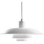 TFCFL Modern Pendant Light, 15'' PH 4/3 Aluminum Mini Suspension Chandelier Umbrellas Ceiling Hanging Lights for Dining Room Living Room Kitchen Restaurant (White)