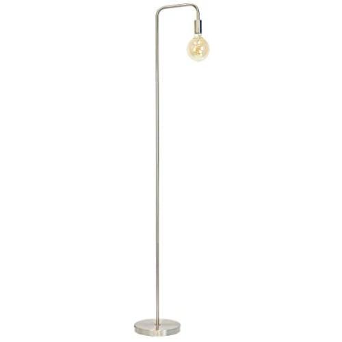 O’Bright Industrial Floor Lamp for Living Room, Metal Lamp, 70 Inches, E26 Socket, Minimalist Design for Decorative Lighting, Stand Lamp for Bedroom/Office/Dorm, ETL Listed, Brushed Nickel