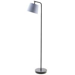 CO-Z Modern Contemporary Floor Lamp , Sleek Grey Fabric Shade & Sturdy Black Framework, Accent Standing Lamp for Bedroom, Office, Living Room or Hallway