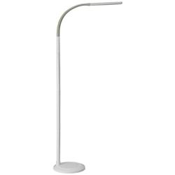 PHIVE LED Floor Lamp for Reading, Dimmable Gooseneck Standing Lamp (4 Color Modes, 5-Level Dimmer, 12W, Memory Function, Touch Control Floor Light for Living Room, Bedroom, Office) White