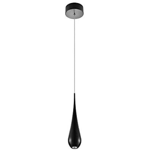 7W Teardrop Shape Dimmable LED Pendant Light, 120V, 3000K (Warm White), Matte Black Finish Adjustable Hanging Light, LED Pendant Lighting, Ceiling Pendant Light, Ceiling Light, ETL Listed