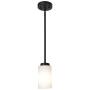 TODOLUZ Vintage Glass Pendant Light in Rubbed Bronze Adjustable Mini Chandelier with Opal White Shades for Kitchen Hallway Study Dining Room