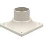 LIT-PaTH Outdoor Post Light Mounting Base, Pier Mount Base, 2-Pack (White)