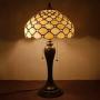Tiffany Lamp Shade Replacement W12H6 Inch Amber Stained Glass Crystal Pear Bead Lampshade Only Fit for Table Lamps Ceiling Fixture Pendant Light S005 WERFACTORY Living Room Bedroom Office Lover Gifts