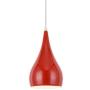 LITFAD Red Minimalist Teardrop Pendant Lamp Suspended Light Designers Style Pendant Light Aluminum 1 Light Drop Light Modern Ceiling Hanging Light for Dining Room Restaurant Cafe Bar
