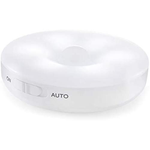 Rechargeable LED Night Light Sensor Lamp Mini Auto On/Off White Night-Light for Bedroom Bathroom Kitchen Hallway Stairs 3M Adhesive Fixed Base Wall