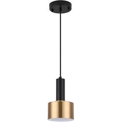 Lywins E26 Modern Black Gold Nordic Pendant Light Fixtures Hanging Lights for Kitchen Island Cafe Bar Dining Room Decor Lighting