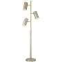Canasta Modern Floor Lamp 3 Light Tree Satin Brass Adjustable Shade for Living Room Reading Bedroom Office - Possini Euro Design