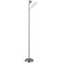 Adesso Swivel Floor Lamp – White Plastic Shade, Smart Outlet Compatible 1 Bulb Lighting Equipment. Home Decor Accessory