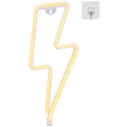 Warm White LED Lightning Bolt neon Signs for Wall Decoration Battery and USB Operated Aesthetic Room Decor neon Sign neon Lights for Kids Room, Bar, Living Room, Christmas, Party, Wedding, Halloween