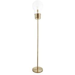 CO-Z One Bulb Farmhouse Rustic Floor Lamp with Antique Brass, Industrial Modern Floor Lamps for Living Room Bedroom Reading Office, 71 Height Pole Floor Lamp with LED Light