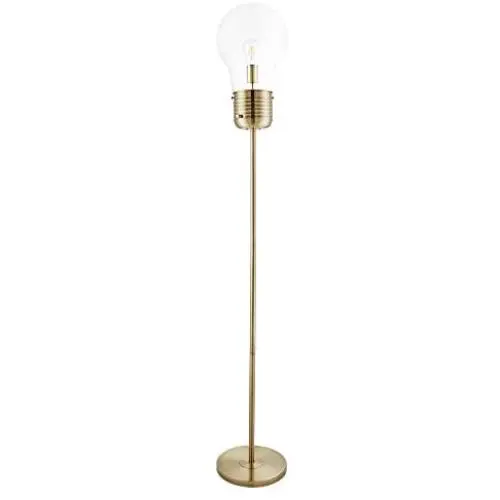 CO-Z One Bulb Farmhouse Rustic Floor Lamp with Antique Brass, Industrial Modern Floor Lamps for Living Room Bedroom Reading Office, 71 Height Pole Floor Lamp with LED Light