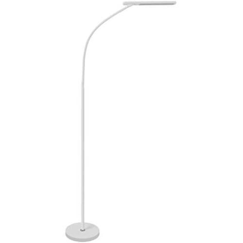 LED Floor Lamp - Lamp Cap Replaceable, 10W Eye-Care Floor Light, 6 Brightness Levels & 5 Color Temperatures Gooseneck Adjustable Touch Control Standing Lamp for Living Room Bedroom Office Reading