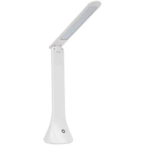 Trenton Gifts Foldable Battery Operated Desk Lamp | 18 LED Bulbs | 3 Level of Brightness | Perfect for Work, Bedroom, Dorm & More!