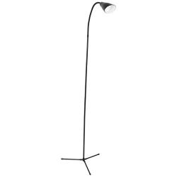 LED Floor Lamp, Elegant Decoration Soft And Non‑Flickering Standing Reading Lamp, Office for Bedroom Sofa Living Room(black)
