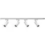 Glide Track Lighting,Adjustable 4 or 5 Head LED Lamp, 3000K 24°Beam Angle,1000 Lumens, 120 Volts, Easy Installation, Matte White