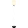 Henn&Hart FL0505 Industrial Modern Standing Floor Lamp for Living Room, Bedroom, Office, Black/Milk Glass Henn&Hart FL0505 Industrial Modern Standing Floor Lamp for Living Room, Bedroom, Office, Black/Milk Glass