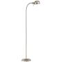 Ridley Modern Gooseneck Floor Lamp Tall Satin Nickel Adjustable Arm for Living Room Reading Bedroom Office - 360 Lighting