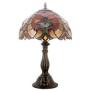 Tiffany Lamp Red Liaison Stained Glass Table Night Desk Reading Light W12H18 Inch S160R WERFACTORY LAMPS Parent Lover Friend Kid Living Room Bedroom Study Office Coffee Bar Bedside Antique Crafts Gift