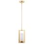 Verona Industrial Pendant Light | Satin Brass Hanging Light Fixture with LED Bulb LL-P13-3SB