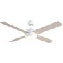 Ceiling Fan with Lights and Remote Control,SNJ 52 Inch Modern Ceiling Fan for Living Room Bedroom Dining Room,Indoor (White)