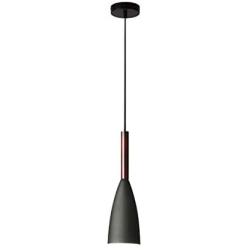 One-Light Kitchen Island Lights-Home Indoor Ceiling Hanging Pendant Lighting Fixture (Black)