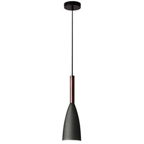 One-Light Kitchen Island Lights-Home Indoor Ceiling Hanging Pendant Lighting Fixture (Black)