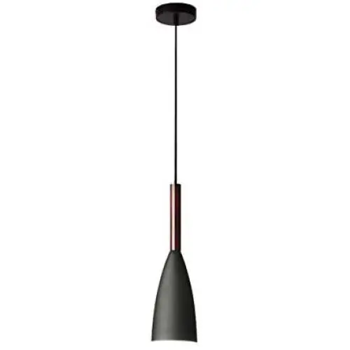 One-Light Kitchen Island Lights-Home Indoor Ceiling Hanging Pendant Lighting Fixture (Black)