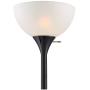 Bingham Modern Torchiere Floor Lamp 3-Light Tree Black Metal White Shades for Living Room Reading Bedroom Office Uplight - 360 Lighting